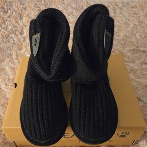 Black Knit Boots